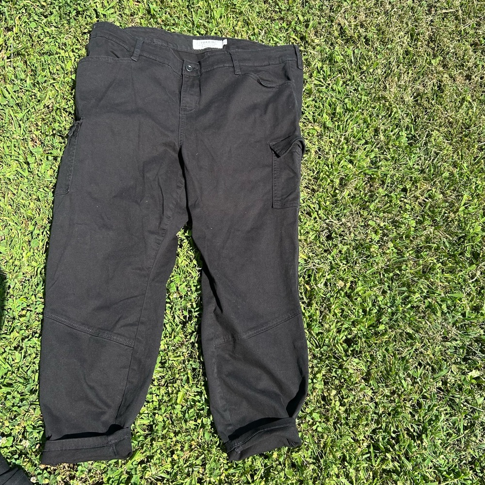 Torrid Black Cargo Pants with Relaxed Fit
